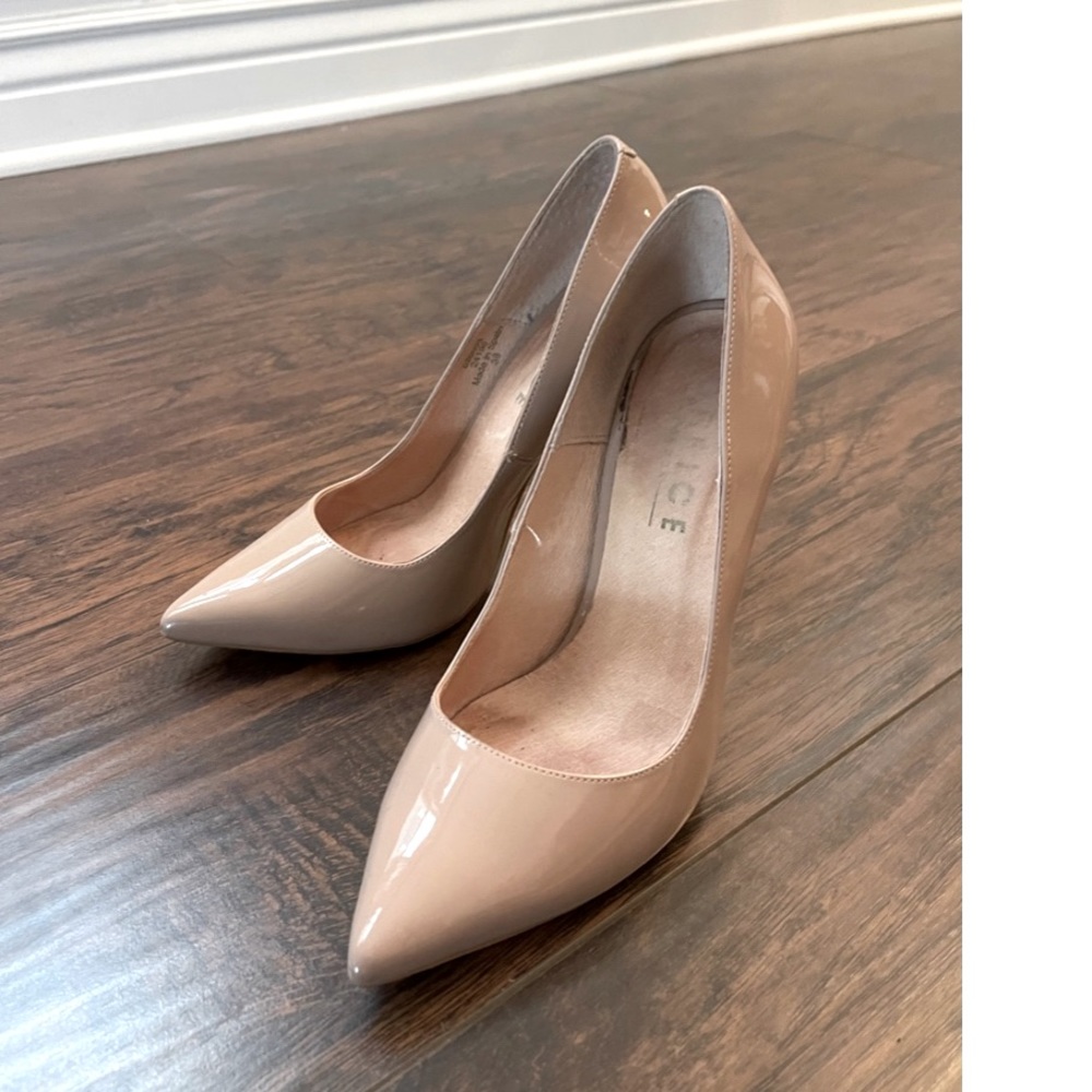 OFFICE TOPSHOP Nude Patent Pumps